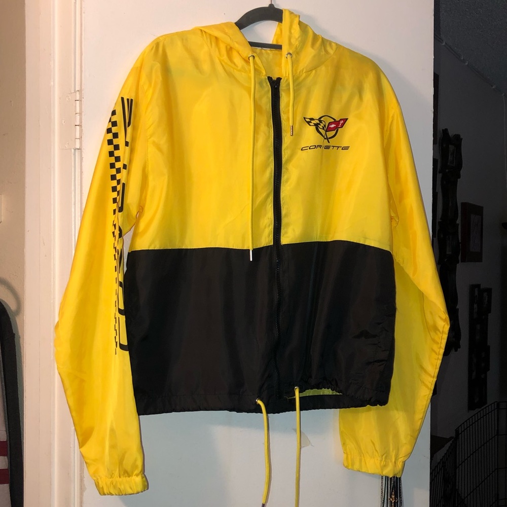 YELLOW CORVETTE WINDBREAKER